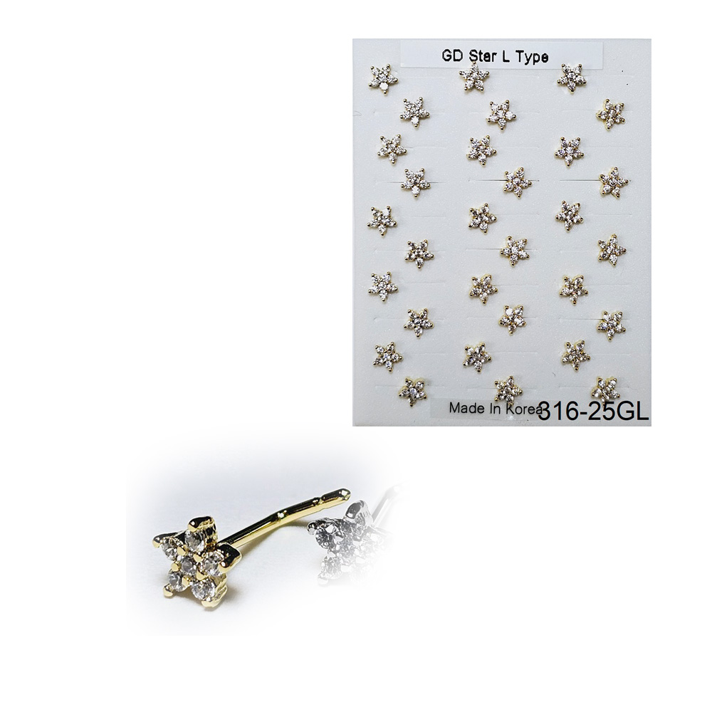 316-25 Gold L Type (30pcs/Pad)